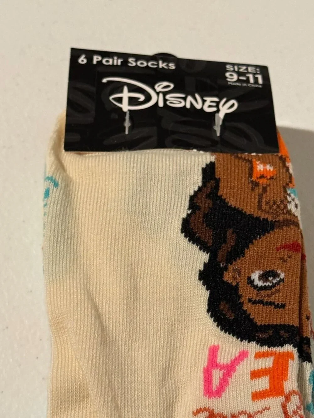Disney Moana 6 Pair Ankle Socks Womens Shoe Size 9-11 Character NWT